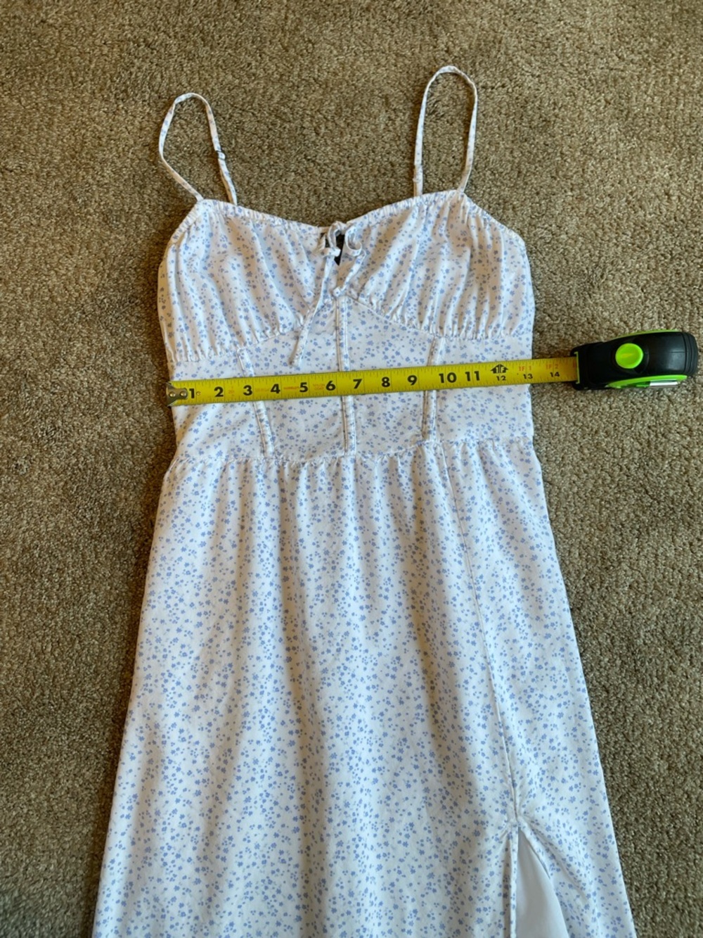 Hollister Pale Blue Floral Milkmaid Coquette Girl Dress Size M - Picture 11 of 14